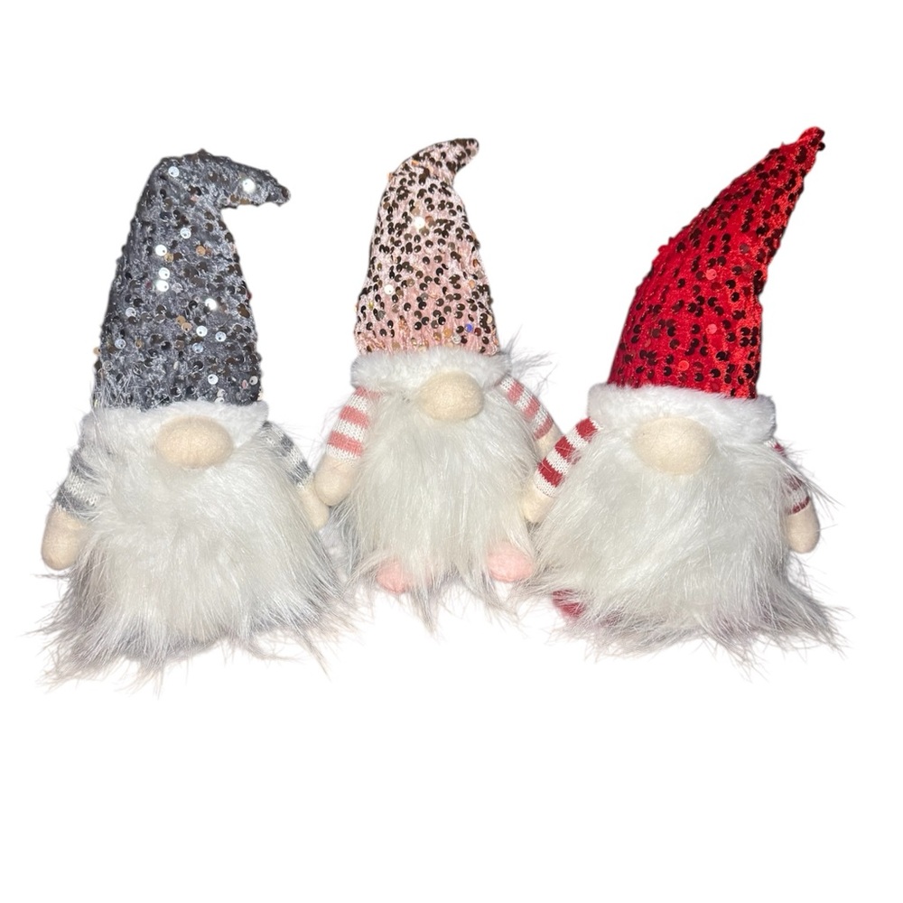 Sequins Christmas Gnomes with LED
Light Scandinavian Set of 3